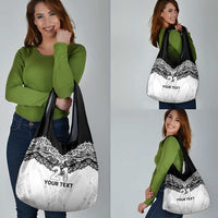 New Zealand Koru Fern Custom Grocery Bag Simple Taniko Motif