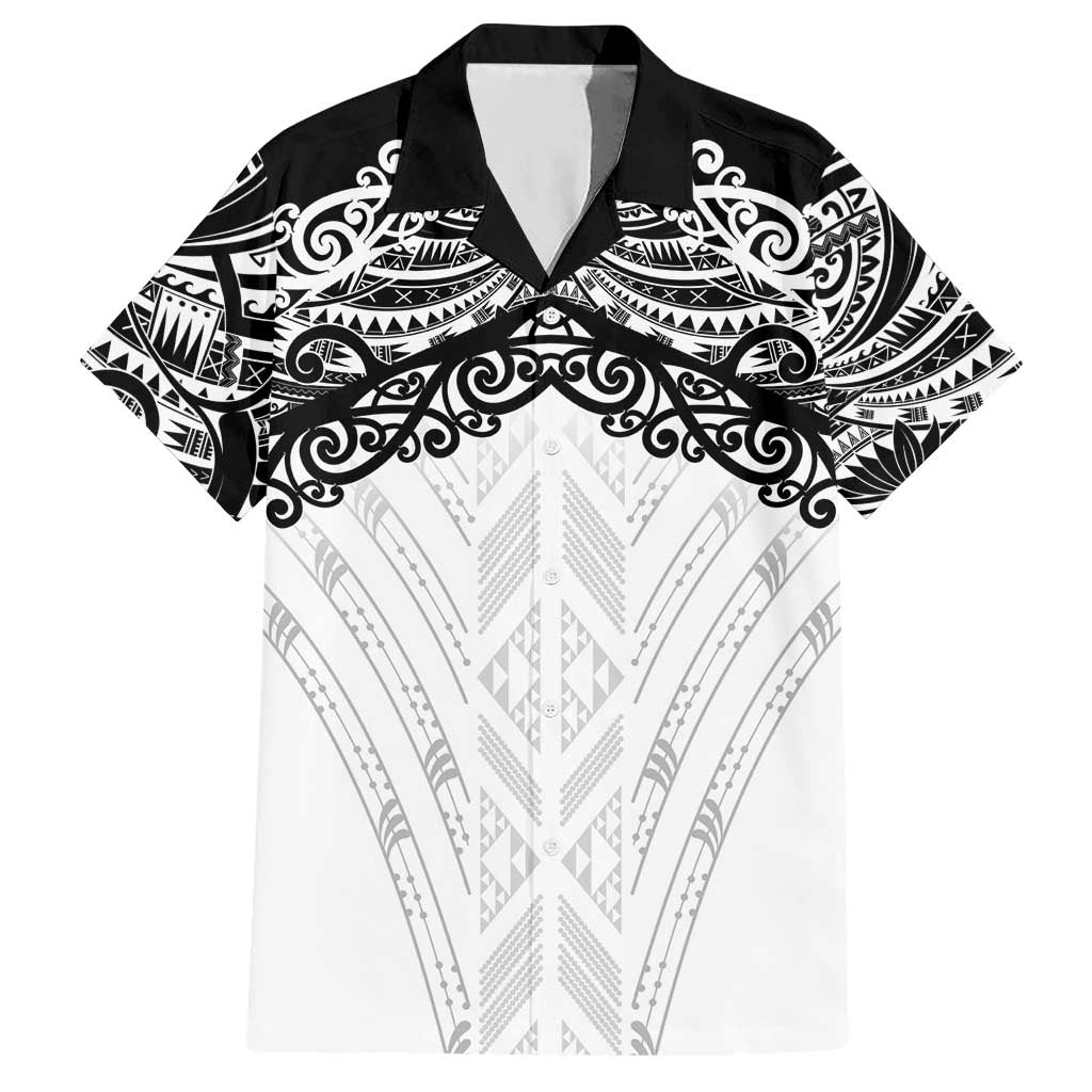 New Zealand Koru Fern Custom Hawaiian Shirt Simple Taniko Motif LT9 White - Polynesian Pride