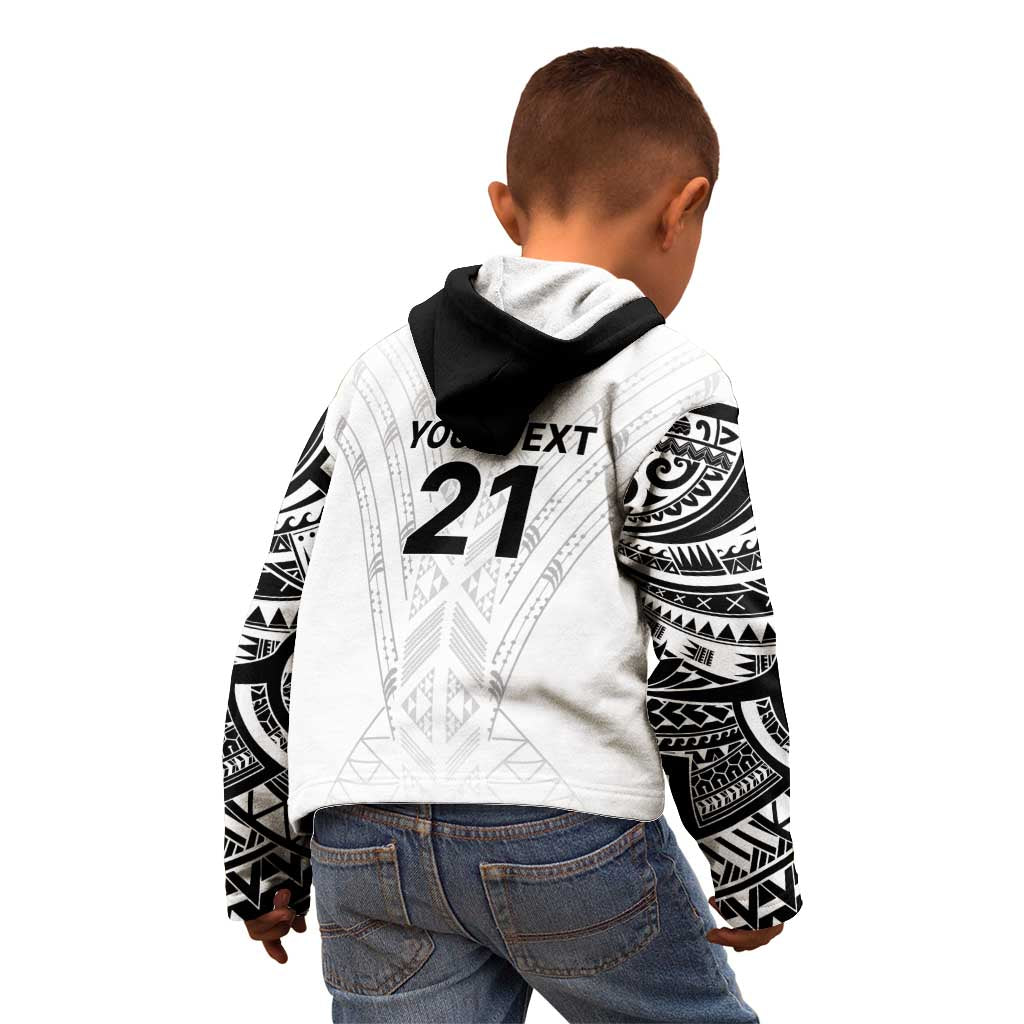 New Zealand Koru Fern Custom Kid Hoodie Simple Taniko Motif