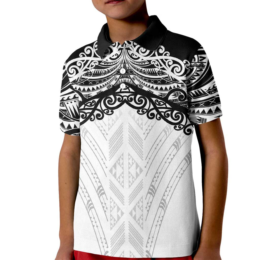New Zealand Koru Fern Custom Kid Polo Shirt Simple Taniko Motif
