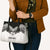 New Zealand Koru Fern Custom Leather Bag Simple Taniko Motif - Polynesian Pride