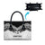 New Zealand Koru Fern Custom Leather Bag Simple Taniko Motif - Polynesian Pride