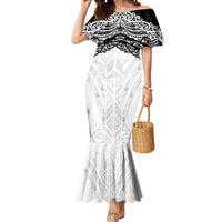 New Zealand Koru Fern Custom Mermaid Dress Simple Taniko Motif