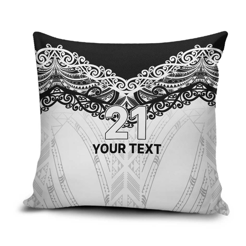 New Zealand Koru Fern Custom Pillow Cover Simple Taniko Motif - Polynesian Pride