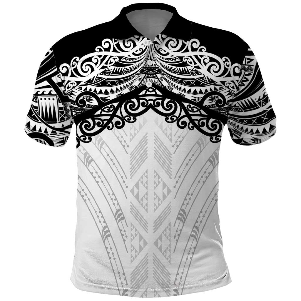 New Zealand Koru Fern Custom Polo Shirt Simple Taniko Motif