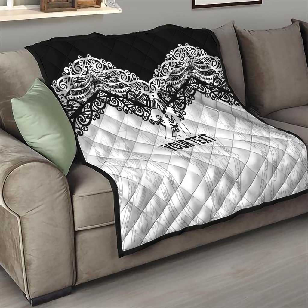 New Zealand Koru Fern Custom Quilt Simple Taniko Motif