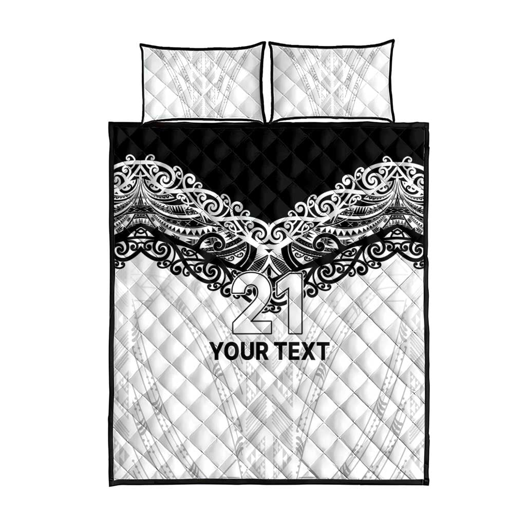 New Zealand Koru Fern Custom Quilt Bed Set Simple Taniko Motif