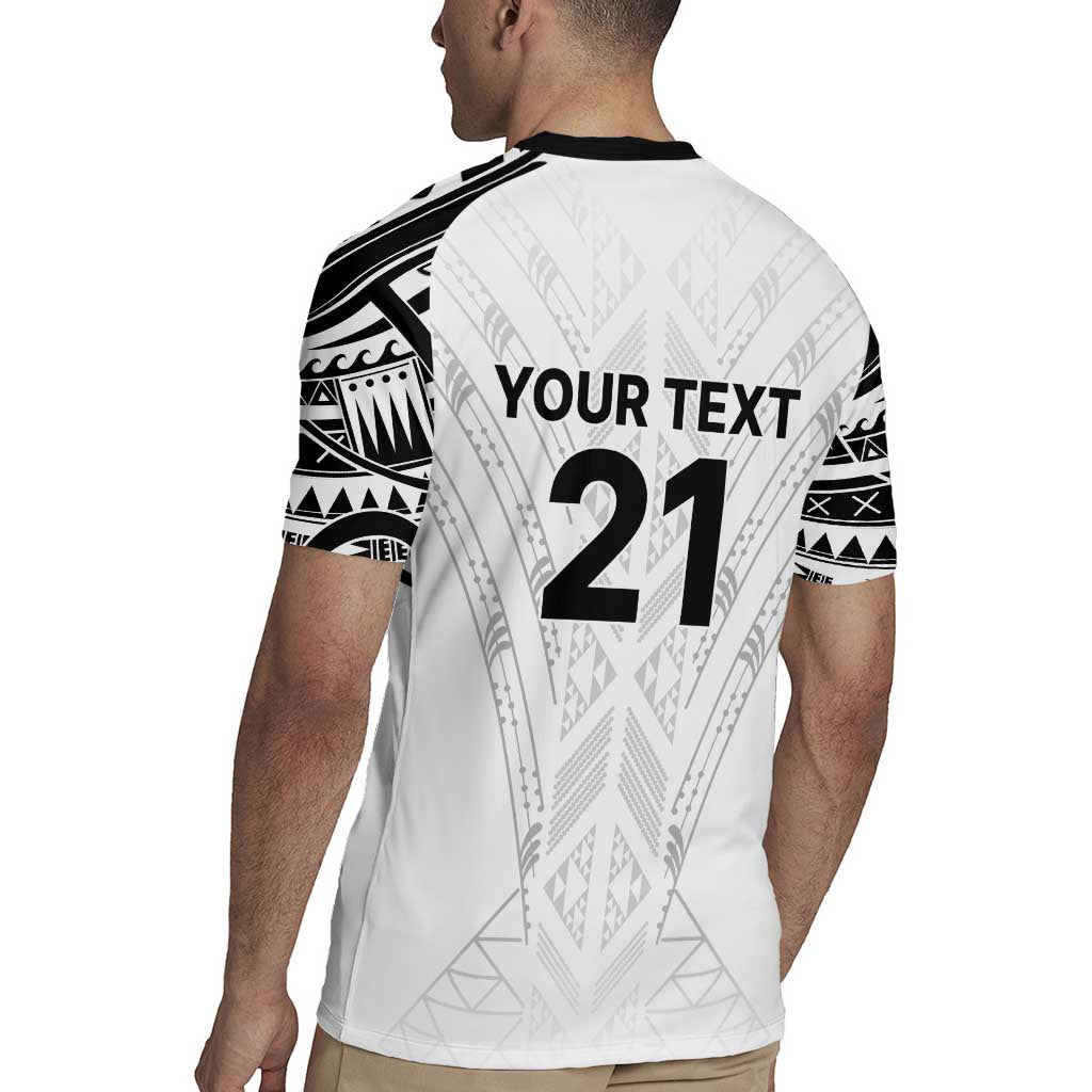 New Zealand Koru Fern Custom Rugby Jersey Simple Taniko Motif