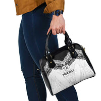 New Zealand Koru Fern Custom Shoulder Handbag Simple Taniko Motif LT9 - Polynesian Pride