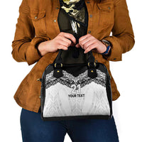 New Zealand Koru Fern Custom Shoulder Handbag Simple Taniko Motif LT9 - Polynesian Pride