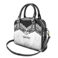 New Zealand Koru Fern Custom Shoulder Handbag Simple Taniko Motif LT9 - Polynesian Pride