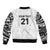 New Zealand Koru Fern Custom Sleeve Zip Bomber Jacket Simple Taniko Motif