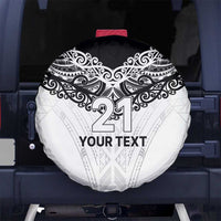 New Zealand Koru Fern Custom Spare Tire Cover Simple Taniko Motif