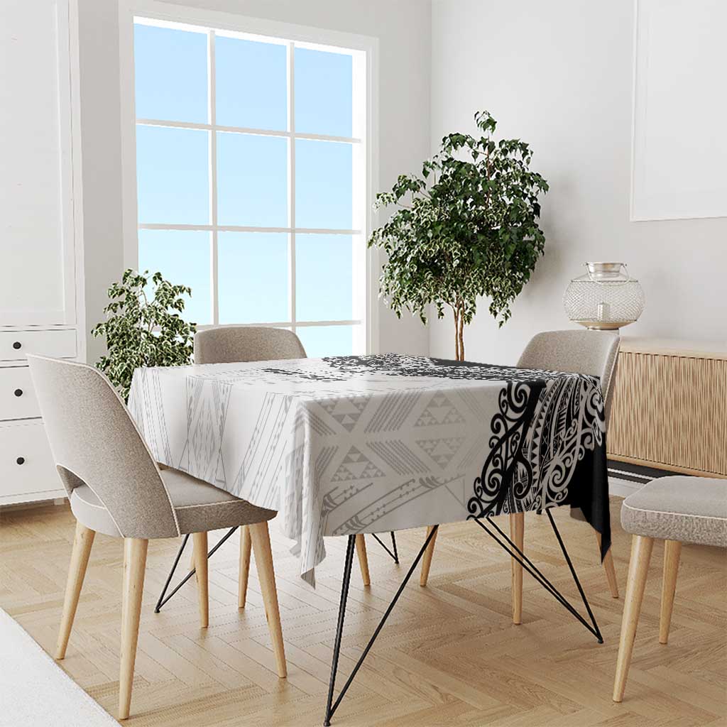 New Zealand Koru Fern Custom Tablecloth Simple Taniko Motif LT9 - Polynesian Pride