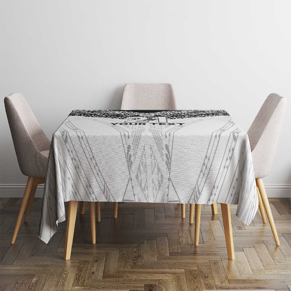 New Zealand Koru Fern Custom Tablecloth Simple Taniko Motif LT9 - Polynesian Pride