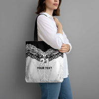 New Zealand Koru Fern Custom Tote Bag Simple Taniko Motif - Polynesian Pride