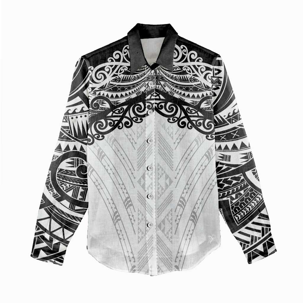 New Zealand Koru Fern Custom Women Casual Shirt Simple Taniko Motif