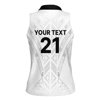 New Zealand Koru Fern Custom Women Sleeveless Polo Shirt Simple Taniko Motif