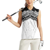 New Zealand Koru Fern Custom Women Sleeveless Polo Shirt Simple Taniko Motif