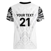 New Zealand Koru Fern Custom Women V-Neck T-Shirt Simple Taniko Motif