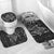 New Zealand Maori Taniko Bathroom Set Black Kowhaiwhai Puhoro - Polynesian Pride