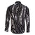 New Zealand Maori Taniko Family Matching Long Sleeve Bodycon Dress and Hawaiian Shirt Black Kowhaiwhai Puhoro