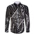 New Zealand Maori Taniko Family Matching Mermaid Dress and Hawaiian Shirt Black Kowhaiwhai Puhoro