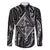 New Zealand Maori Taniko Family Matching Puletasi and Hawaiian Shirt Black Kowhaiwhai Puhoro