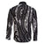 New Zealand Maori Taniko Family Matching Short Sleeve Bodycon Dress and Hawaiian Shirt Black Kowhaiwhai Puhoro
