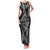New Zealand Maori Taniko Family Matching Tank Maxi Dress and Hawaiian Shirt Black Kowhaiwhai Puhoro