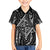 New Zealand Maori Taniko Hawaiian Shirt Black Kowhaiwhai Puhoro