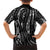 New Zealand Maori Taniko Hawaiian Shirt Black Kowhaiwhai Puhoro