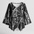 New Zealand Maori Taniko Kimono Sleeve Blouse Black Kowhaiwhai Puhoro - Polynesian Pride