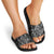 New Zealand Maori Taniko Slide Sandals Black Kowhaiwhai Puhoro - Polynesian Pride