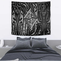 New Zealand Maori Taniko Tapestry Black Kowhaiwhai Puhoro