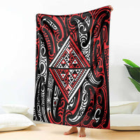 New Zealand Maori Taniko Blanket Red Kowhaiwhai Puhoro LT9 - Polynesian Pride