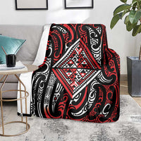 New Zealand Maori Taniko Blanket Red Kowhaiwhai Puhoro LT9 - Polynesian Pride