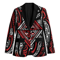 New Zealand Maori Taniko Blazer Red Kowhaiwhai Puhoro - Polynesian Pride