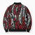 New Zealand Maori Taniko Bomber Puffer Jacket Red Kowhaiwhai Puhoro - Polynesian Pride