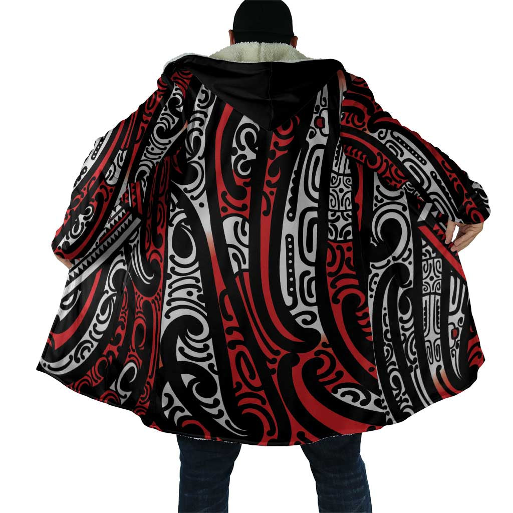 New Zealand Maori Taniko Cloak Red Kowhaiwhai Puhoro - Polynesian Pride