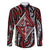 New Zealand Maori Taniko Family Matching Puletasi and Hawaiian Shirt Red Kowhaiwhai Puhoro