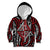 New Zealand Maori Taniko Kid Hoodie Red Kowhaiwhai Puhoro