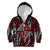 New Zealand Maori Taniko Kid Hoodie Red Kowhaiwhai Puhoro