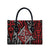 New Zealand Maori Taniko Leather Bag Red Kowhaiwhai Puhoro - Polynesian Pride