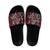 New Zealand Maori Taniko Slide Sandals Red Kowhaiwhai Puhoro - Polynesian Pride