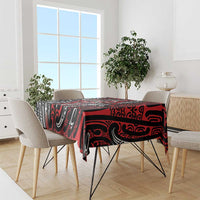 New Zealand Maori Taniko Tablecloth Red Kowhaiwhai Puhoro