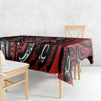 New Zealand Maori Taniko Tablecloth Red Kowhaiwhai Puhoro