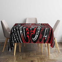 New Zealand Maori Taniko Tablecloth Red Kowhaiwhai Puhoro