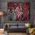 New Zealand Maori Taniko Tapestry Red Kowhaiwhai Puhoro