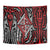 New Zealand Maori Taniko Tapestry Red Kowhaiwhai Puhoro